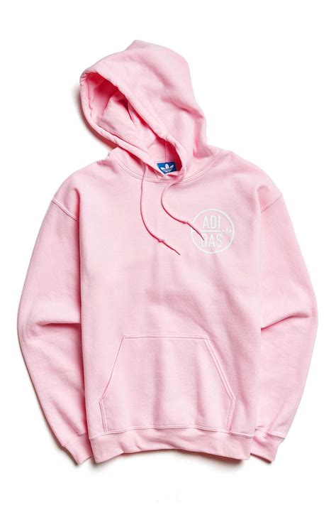 adidas men's pink hoodie